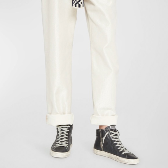 Golden Goose Slide Mid-Top Leather Stud Sneakers - Picture 2 of 7